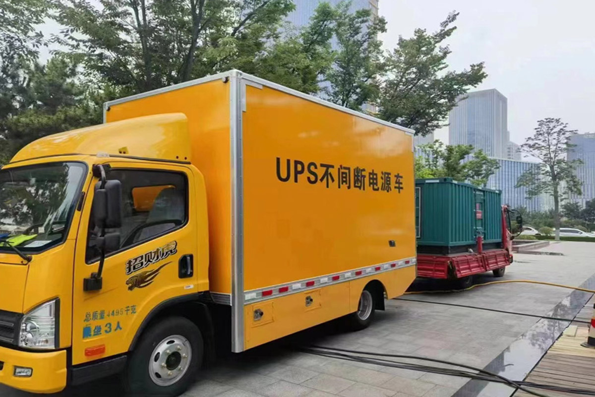 青岛发电机租赁施工现场