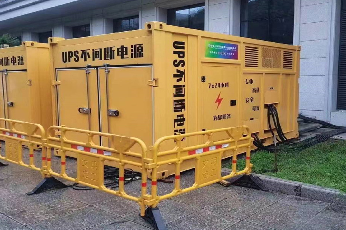 青岛发电机租赁施工现场